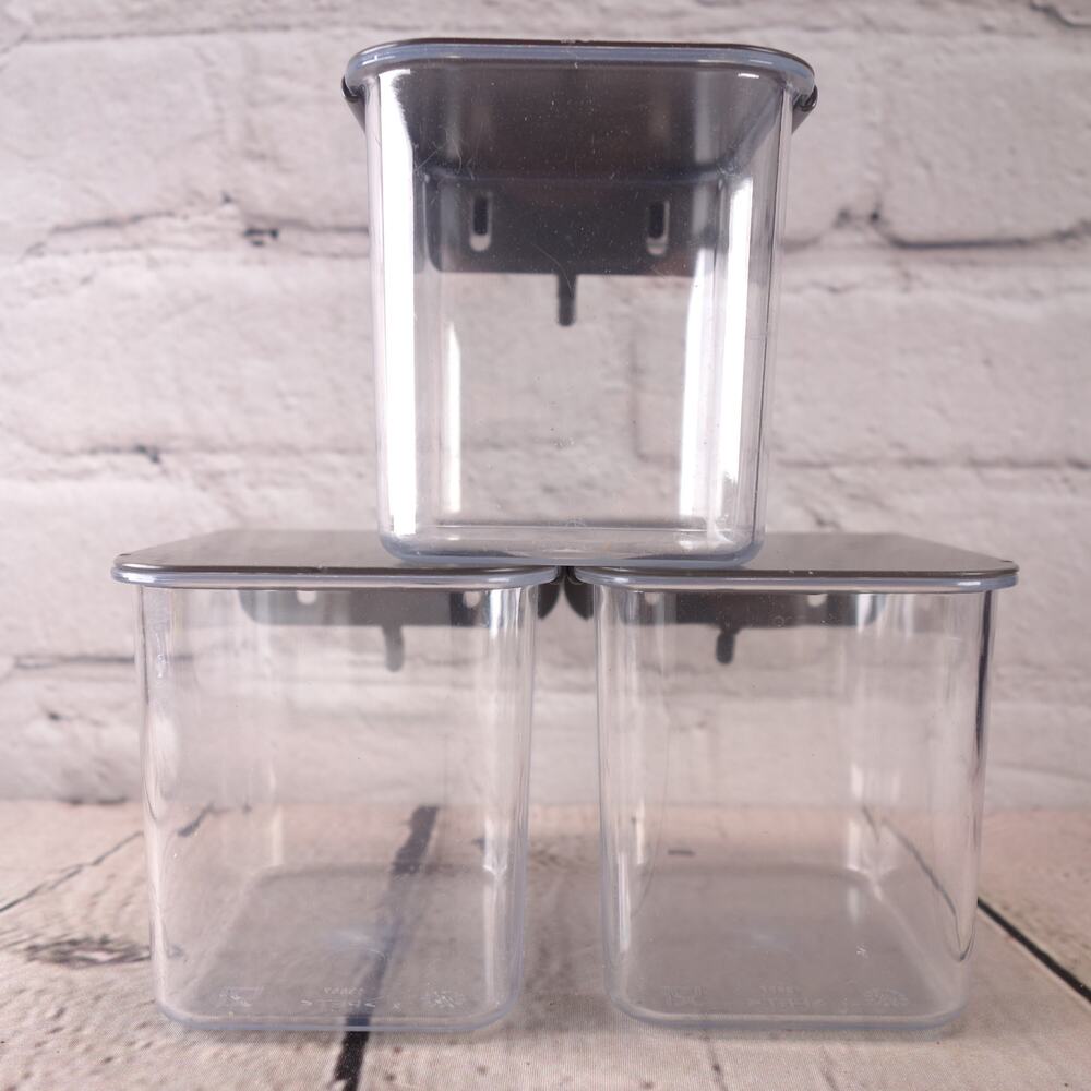 IKEA Clear and Gray Storage Containers